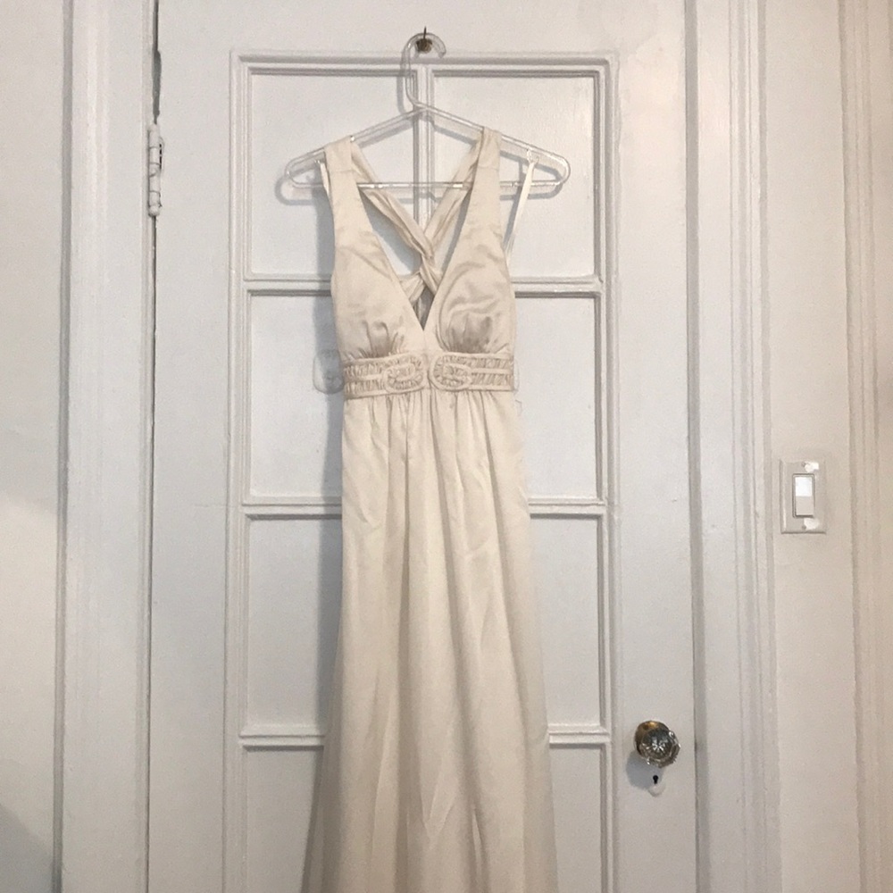 Stunning Off White Bridal Floor Length Dress